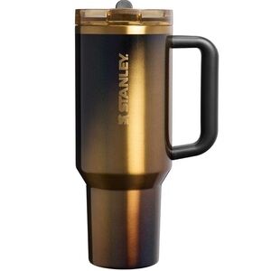 Stanley Metallic Gold Travel Mug with Black Handle